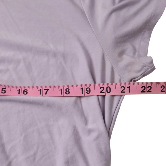 Time & Tru Lilac Baby On Board Side Ruched Short Sleeve Tee Shirt Size XL - Picture 6 of 7